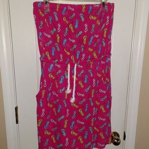 NWOT SOUTHERN BREEZE FLIP FLOPS SWIMSUIT COVER UP BEACH DRESS LG